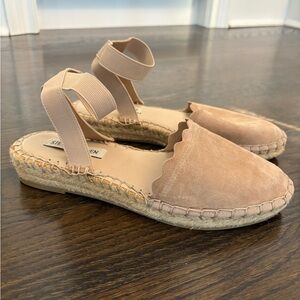 Steve Madden Beige Espadrille Flats